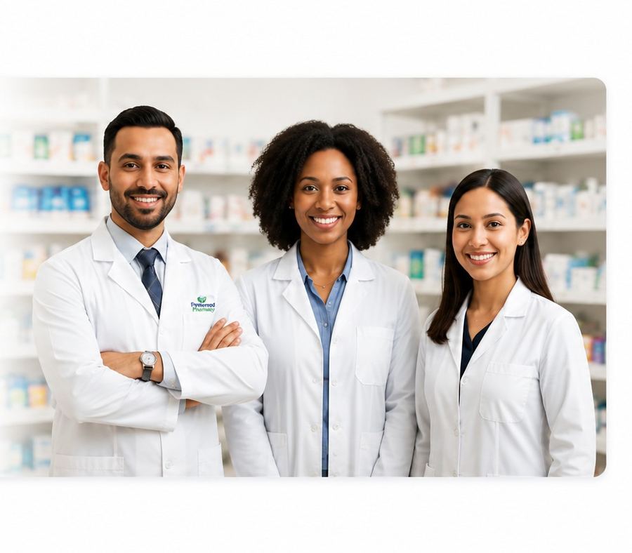 Preferred Pharmacy pharmacists in the store